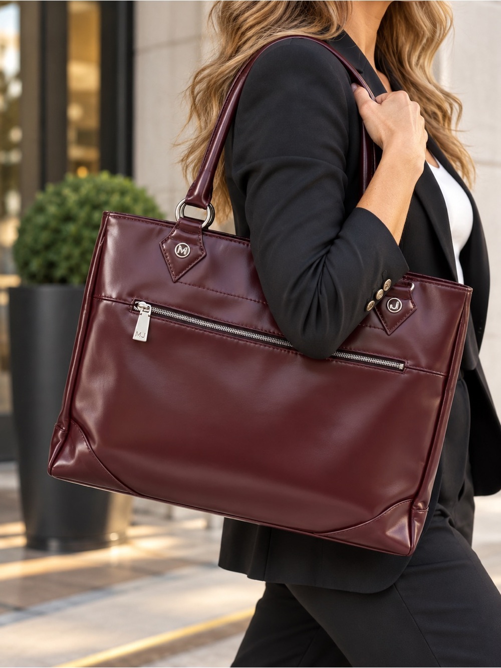 Marc by Marc Jacobs Burgundy Large Ring Tote NWT